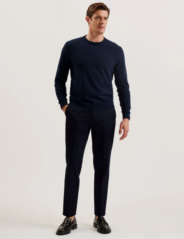 Loung Textured T Knit Crew Neck Jumper