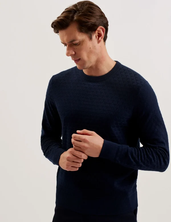 Loung Textured T Knit Crew Neck Jumper