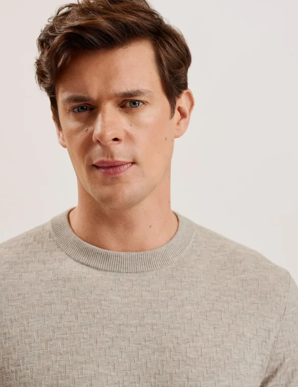 Loung Textured T Knit Crew Neck Jumper