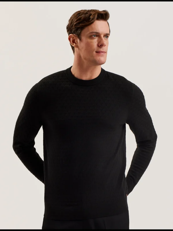 Loung Textured T Knit Crew Neck Jumper