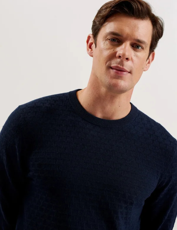 Loung Textured T Knit Crew Neck Jumper