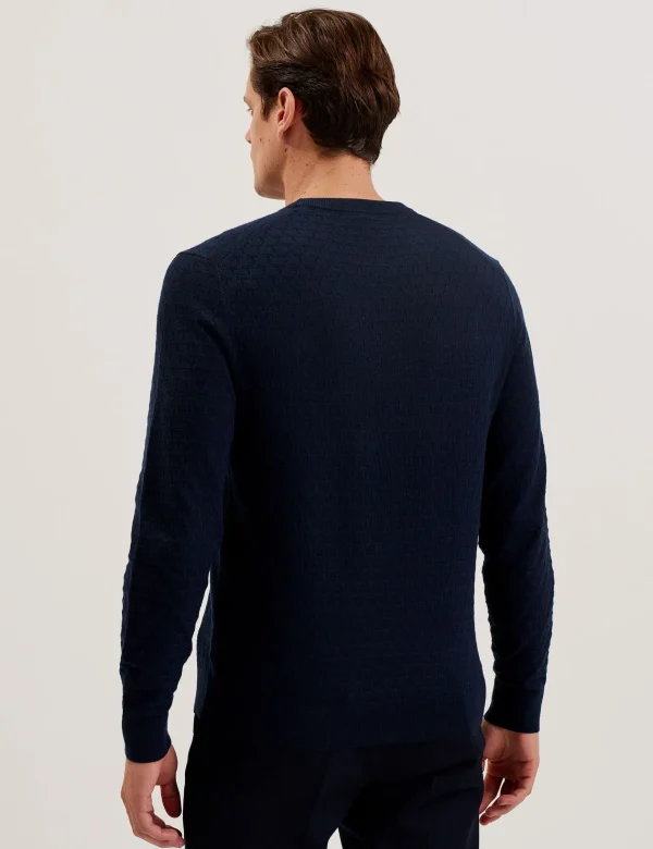 Loung Textured T Knit Crew Neck Jumper