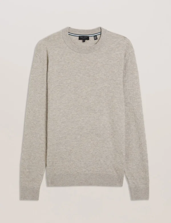 Loung Textured T Knit Crew Neck Jumper