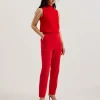 Manattl Tapered High Waisted Tailored Trousers