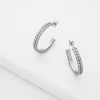 Mellia MELLIA Medium Double Crystal Hoop Earrings