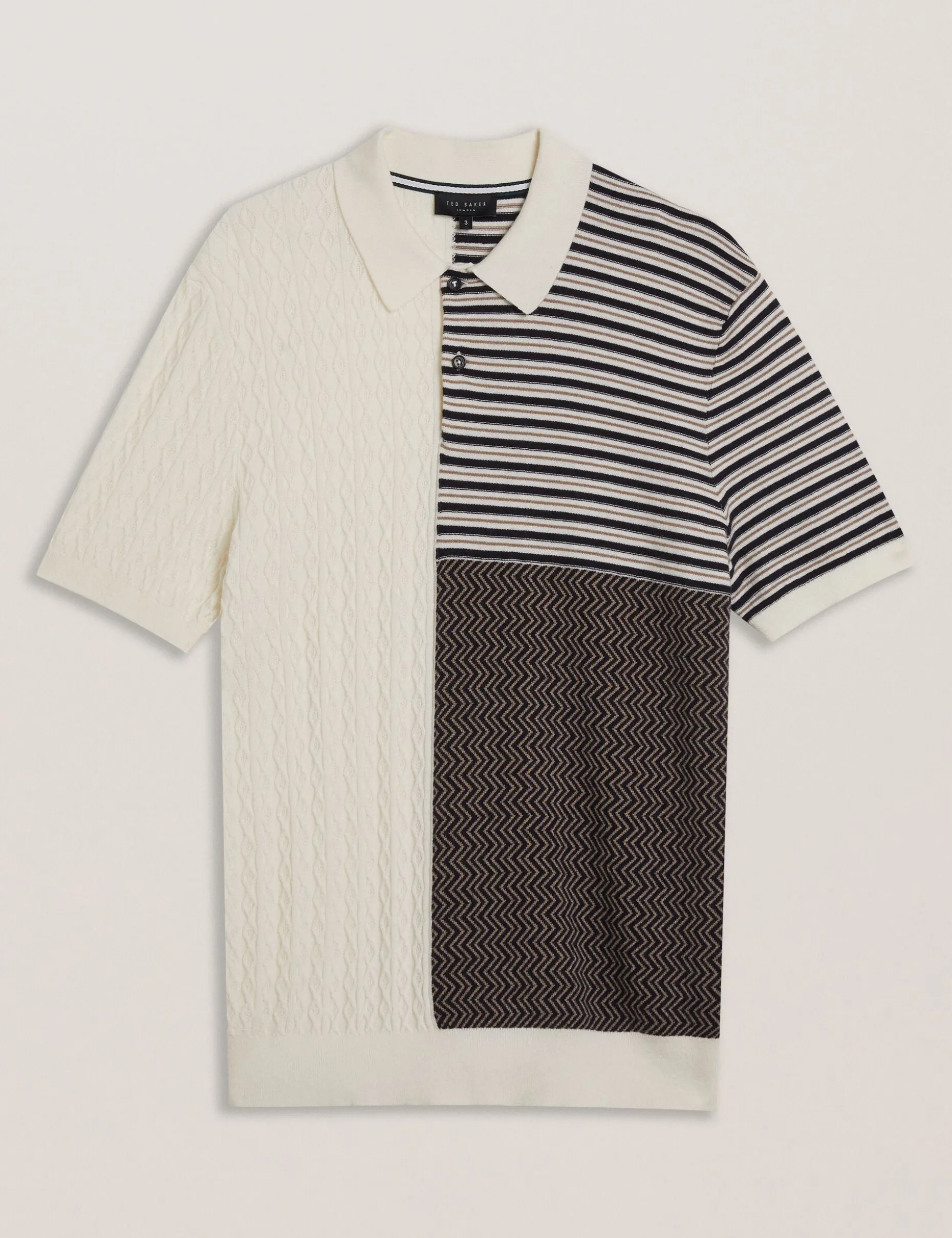 minsta_textured_patchwork_6.webp Minsta Textured Patchwork Knit Polo Shirt