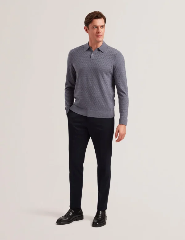 Morar T Knit Long Sleeve Polo Top