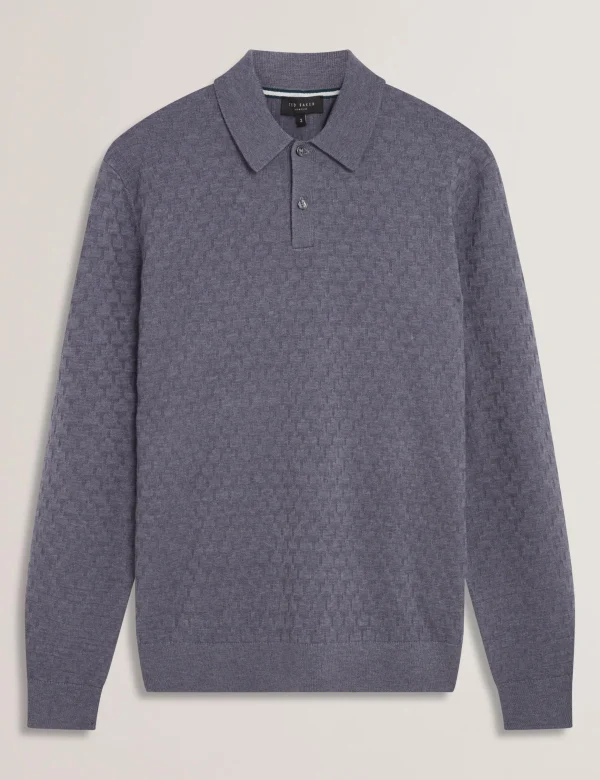 Morar T Knit Long Sleeve Polo Top