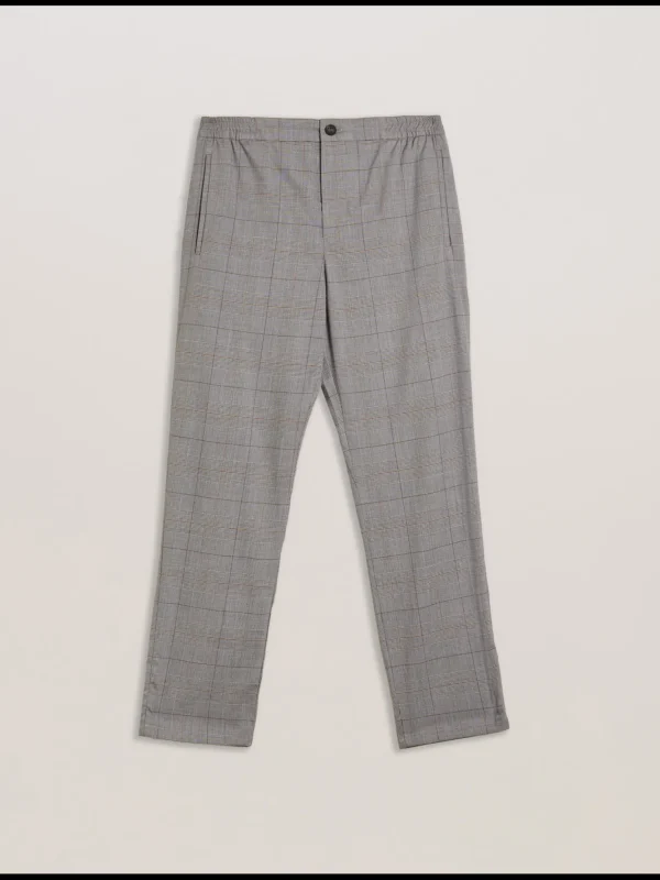 Nicolo Checked Elastic Waist Tailored Trousers