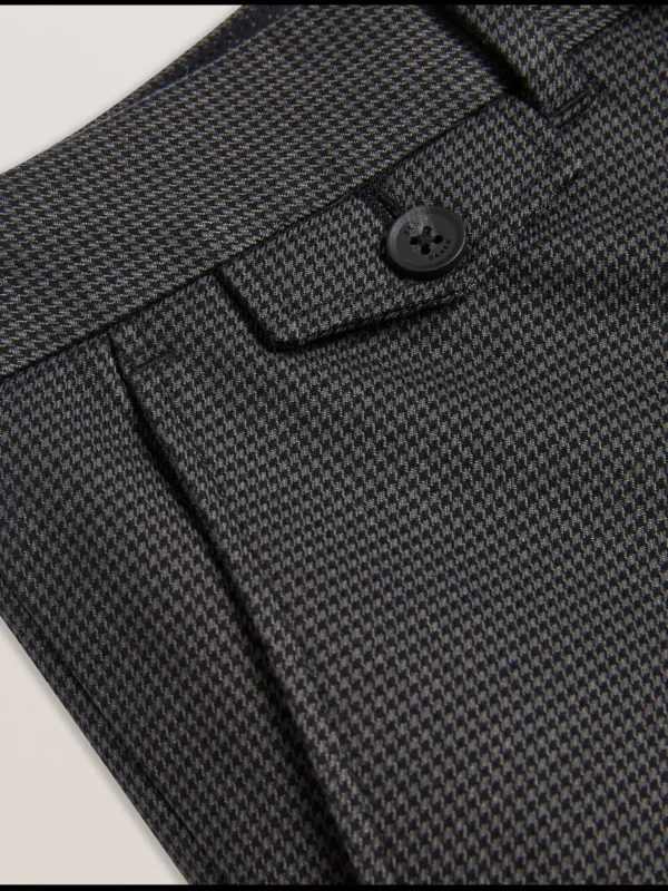 Nounds Puppytooth Pattern Slim Fit Trousers
