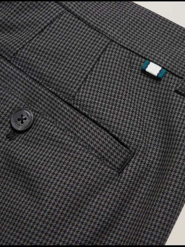 Nounds Puppytooth Pattern Slim Fit Trousers
