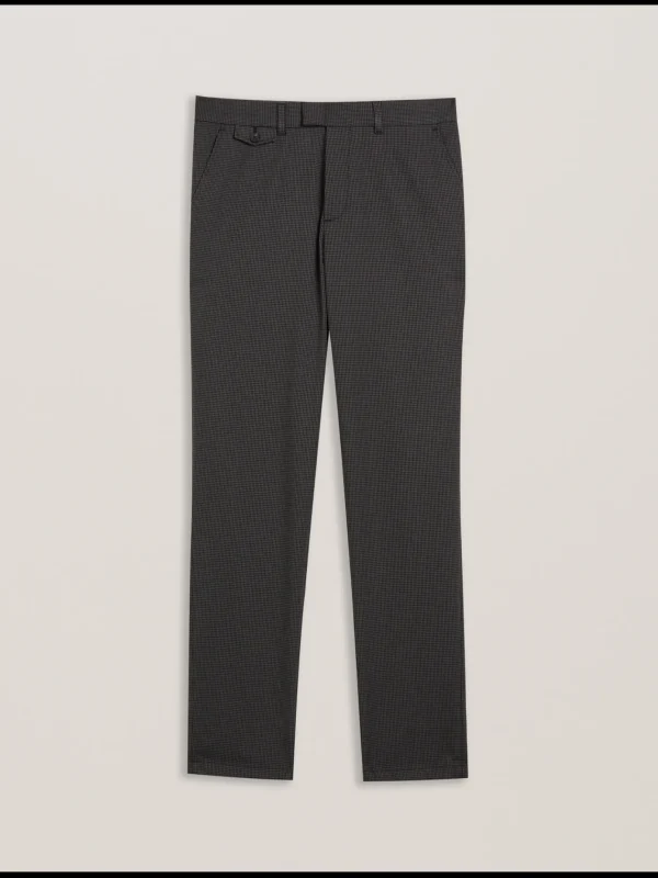 Nounds Puppytooth Pattern Slim Fit Trousers