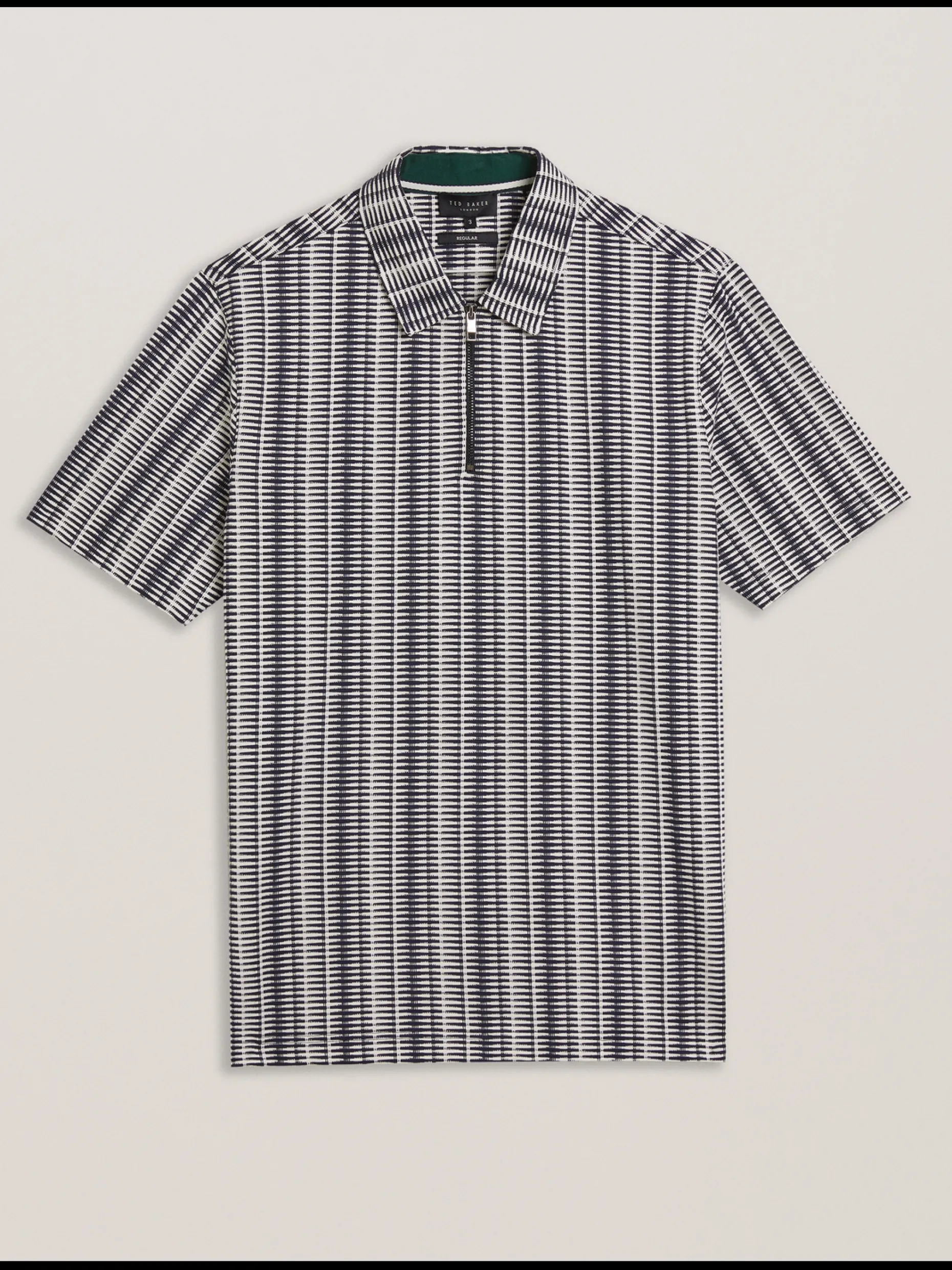 octon_geo_stripe_zip_neck_6.webp Octon Geo Stripe Zip Neck Polo Shirt