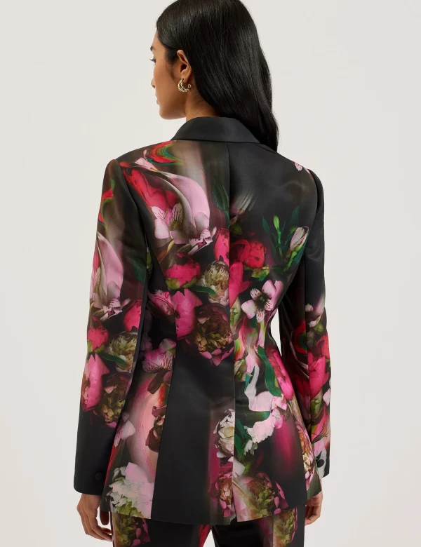 Okuni Fitted Floral Print Tailored Jacket
