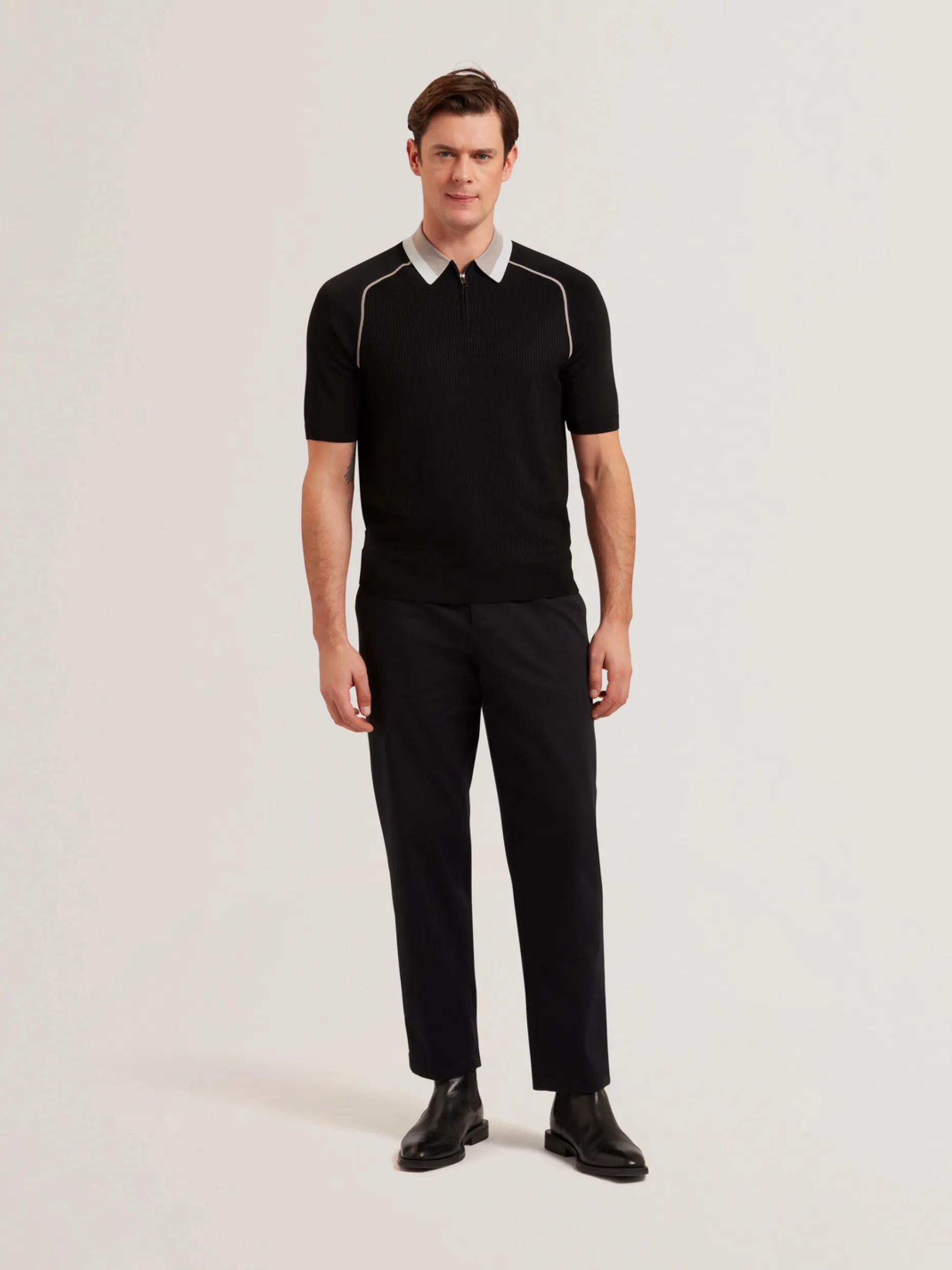 paxto_textured_zip_polo_w_0.webp Paxto Textured Zip Polo With Striped Collar
