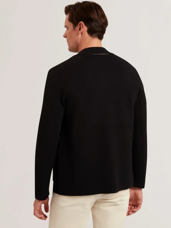 Petres Long Sleeve Single Breasted Knitted Blazer