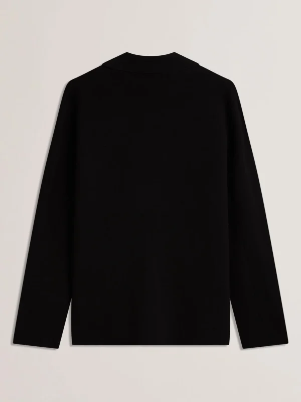 Petres Long Sleeve Single Breasted Knitted Blazer