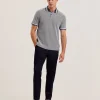 Phenes Textured Cotton Stripe Trim Polo Shirt