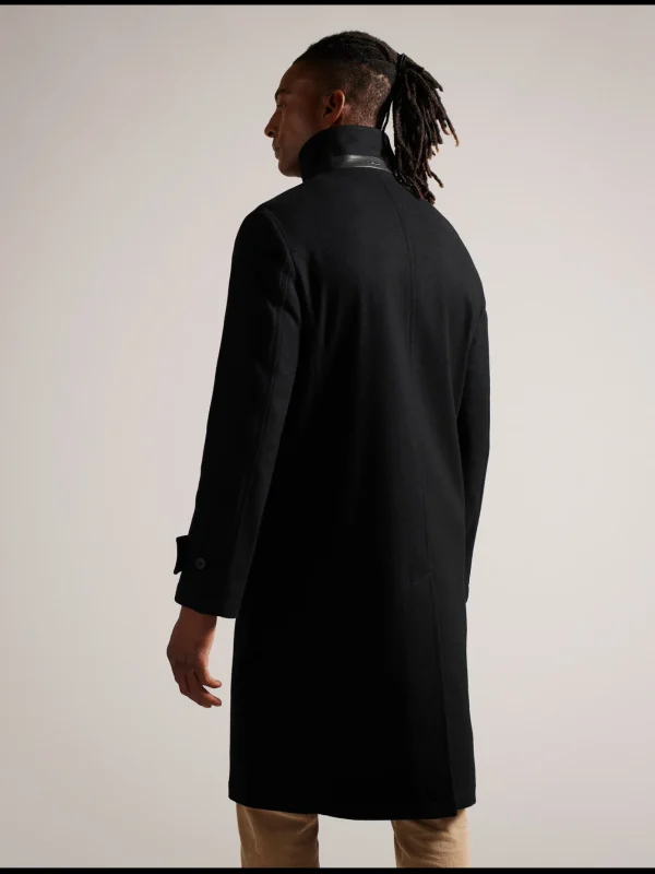 Radford Longline Funnel Neck Wool Wrap Coat