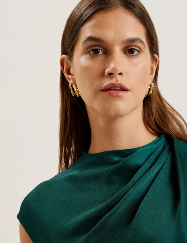 Rimini Chiffon Drape Neck Detail Midaxi Dress