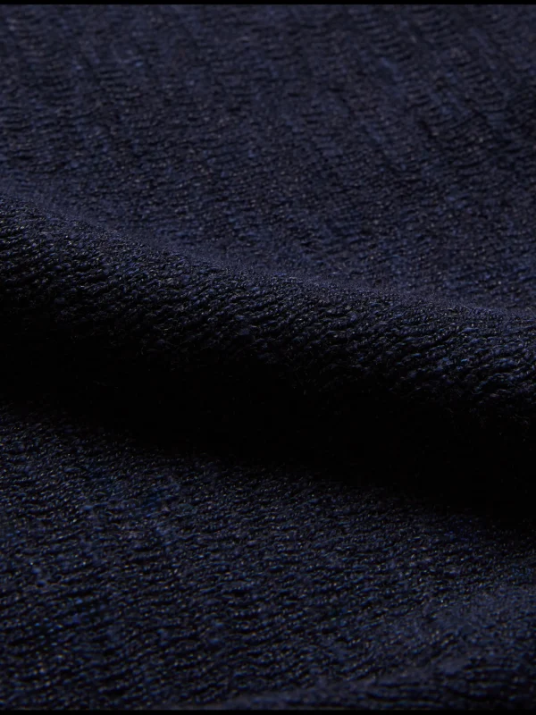 Rojor Short Sleeve Zip Through Textured Front Polo