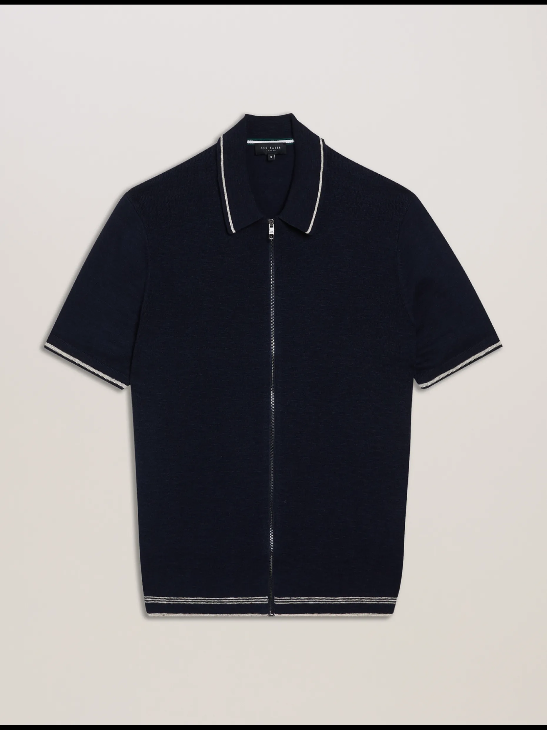 rojor_short_sleeve_zip_th_6.webp Rojor Short Sleeve Zip Through Textured Front Polo