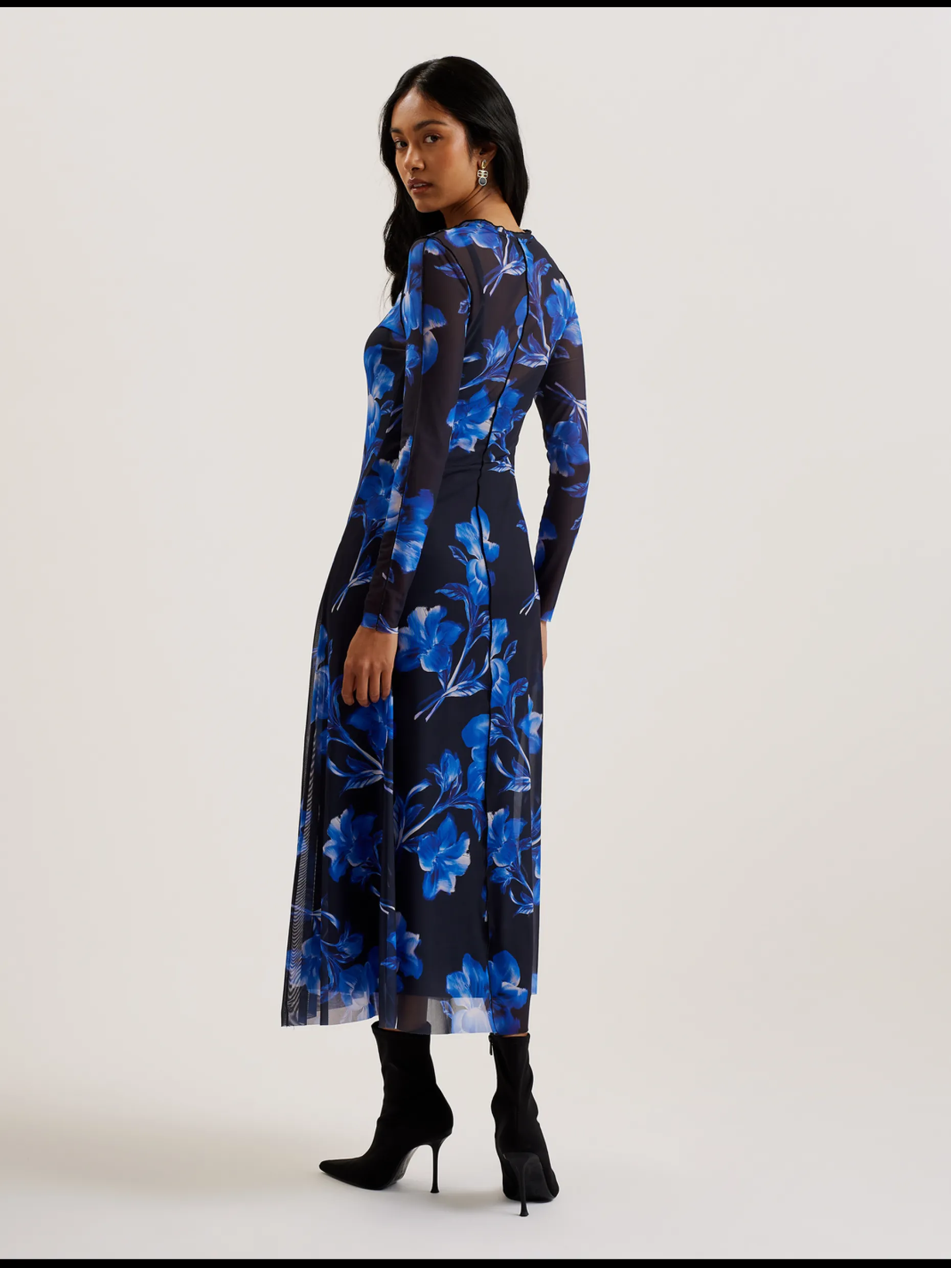 rozeen_mesh_long_sleeve_p_3.webp Rozeen Mesh Long Sleeve Printed Dress