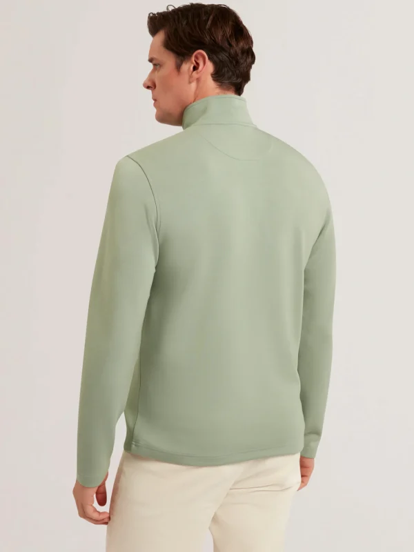 Simonea Textured Panel Half-Zip Modal Sweatshirt