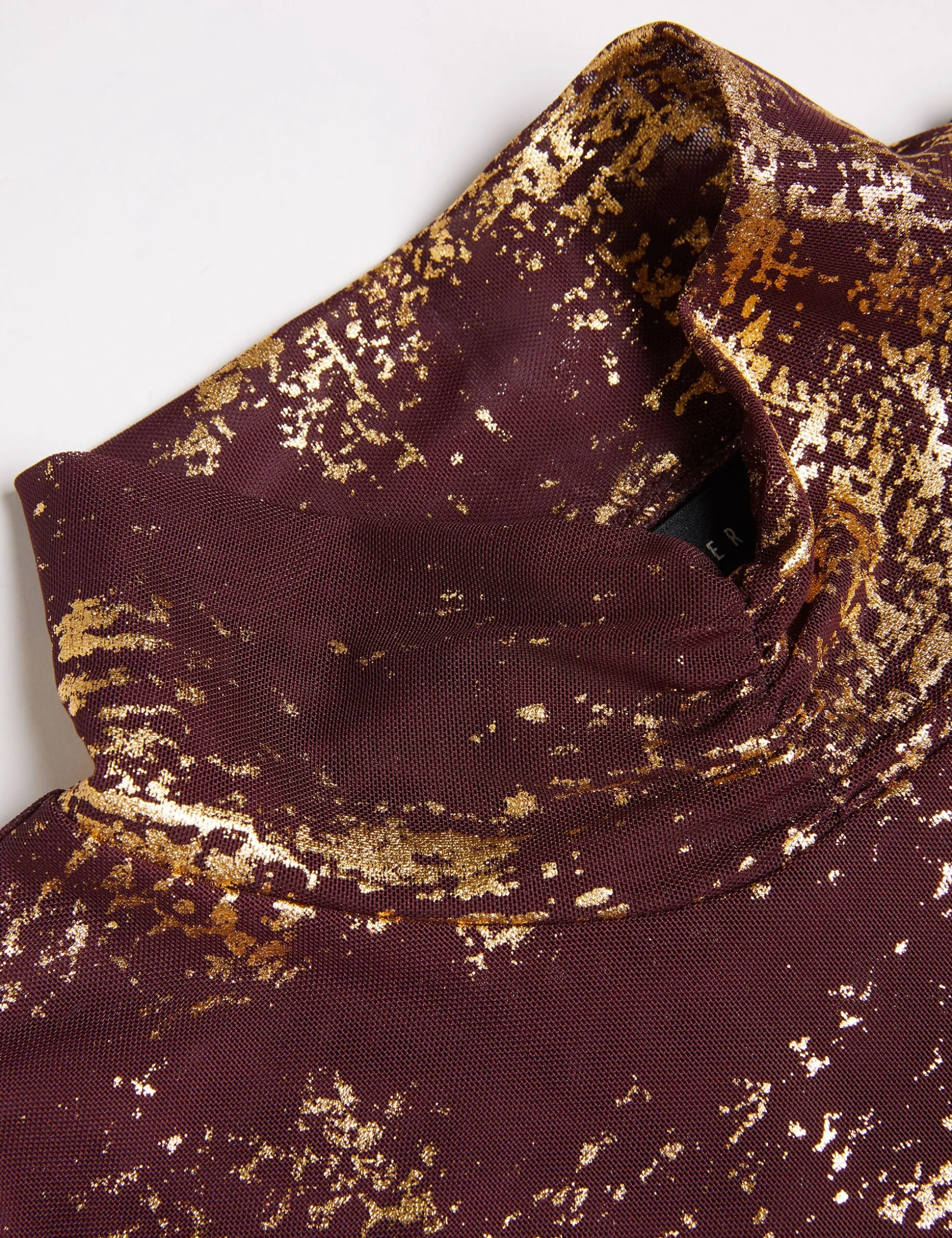 sofiy_foil_print_high_nec_2.webp Sofiy Foil Print High Neck Mesh Top