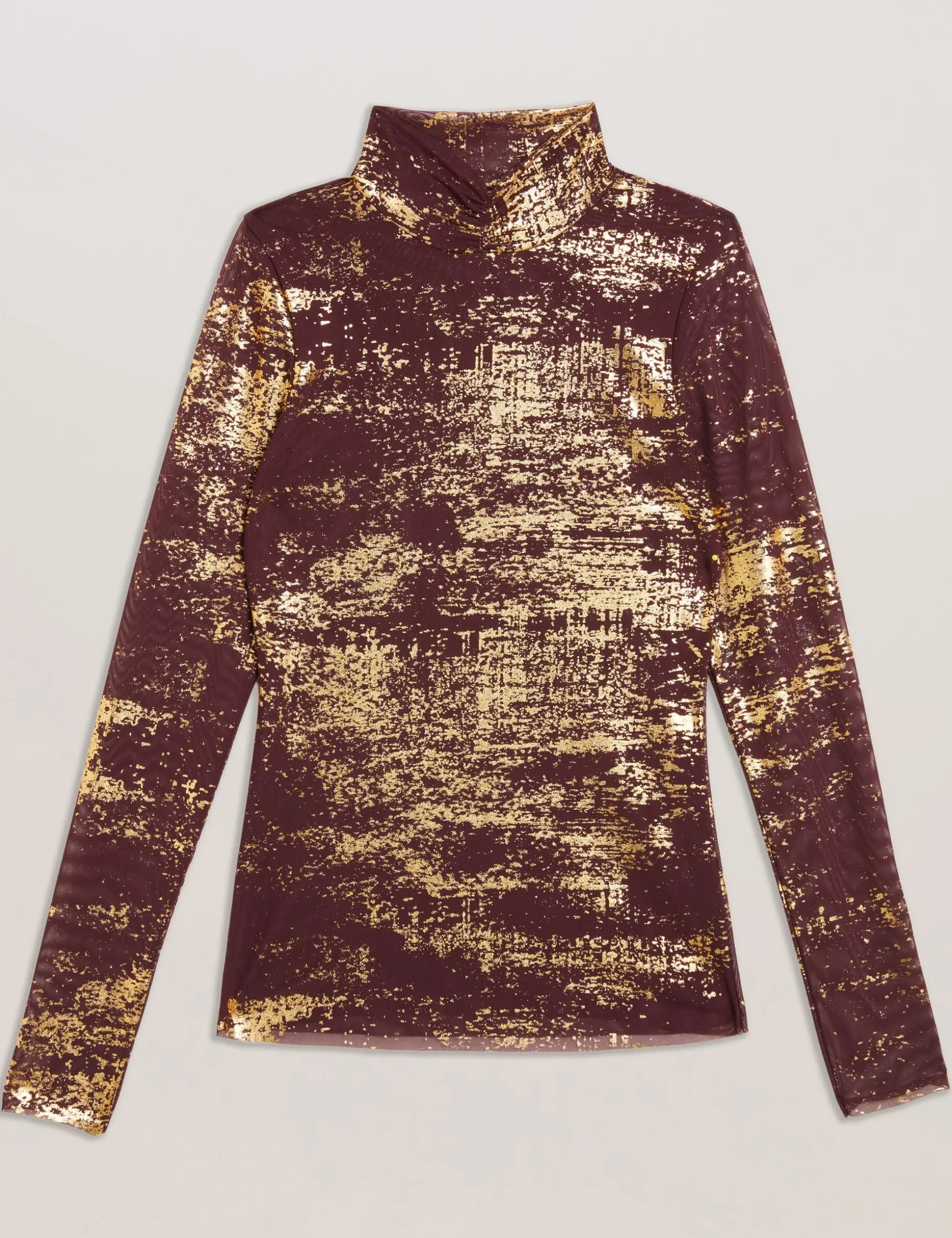 sofiy_foil_print_high_nec_6.webp Sofiy Foil Print High Neck Mesh Top
