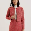 Sumi Cropped Boucle Round Neck Jacket