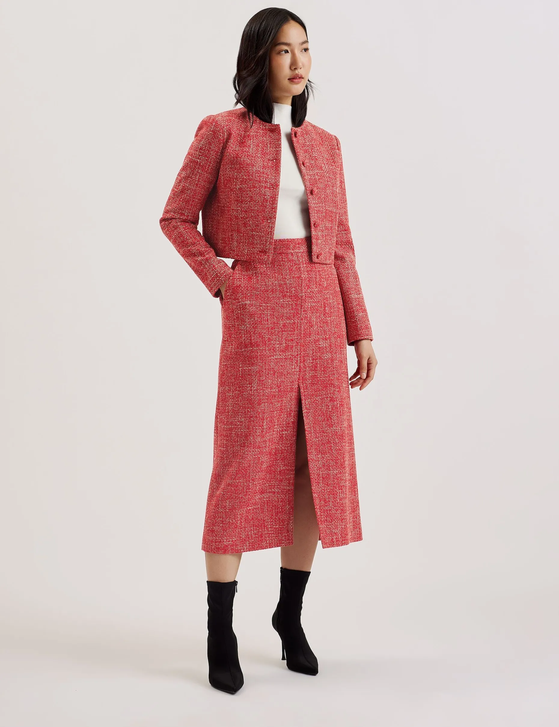 sumis_tailored_boucle_mid_0.webp Sumis Tailored Boucle Midi Skirt With Front Slit