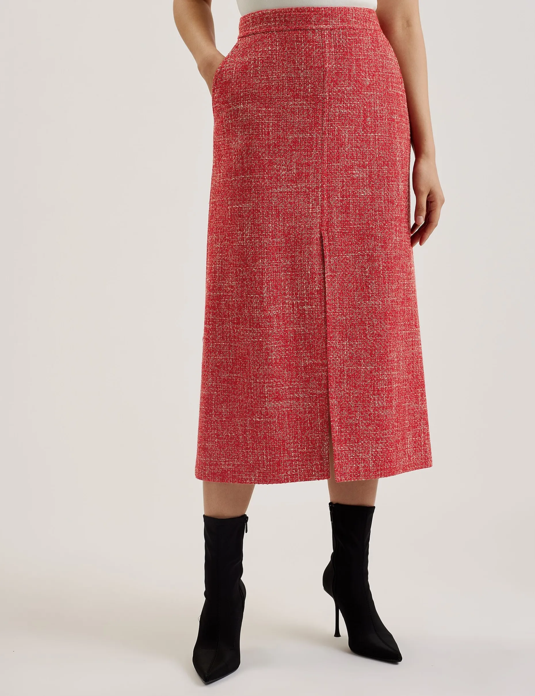 sumis_tailored_boucle_mid_1.webp Sumis Tailored Boucle Midi Skirt With Front Slit