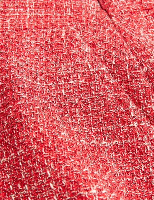 Sumis Tailored Boucle Midi Skirt With Front Slit