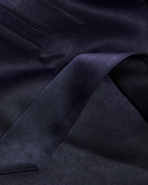 Teeru Tailored Satin Longline Vest with Belt