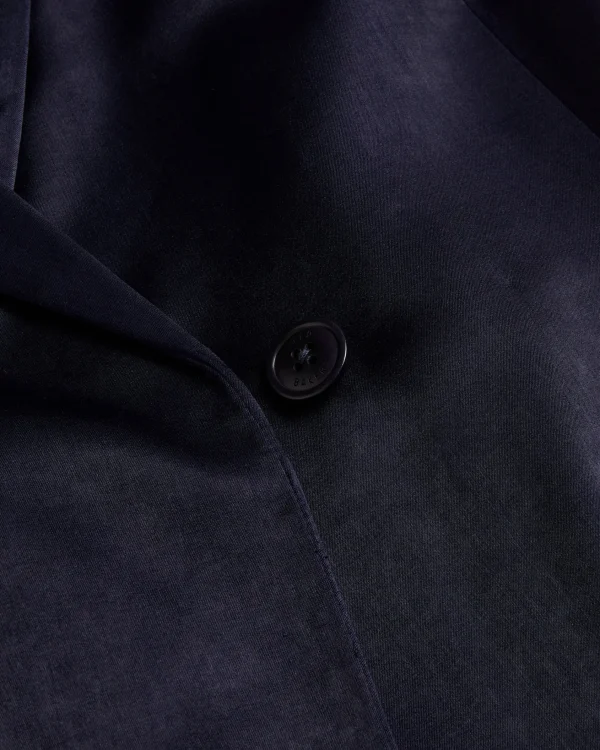 Teeru Tailored Satin Longline Vest with Belt