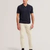 Telle Short Sleeve Regular Embroidered Button Polo