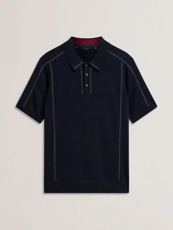 Telle Short Sleeve Regular Embroidered Button Polo