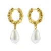 Tilly Twisted Pearl Drop Earrings