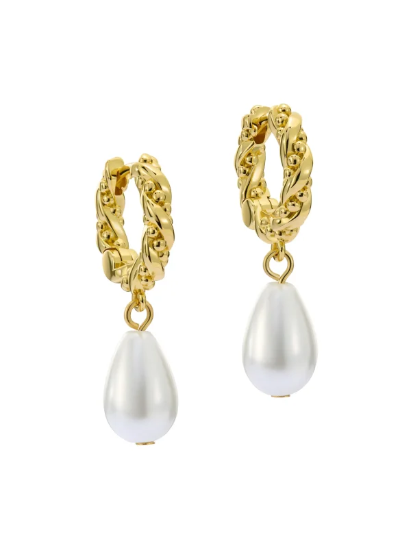 Tilly Twisted Pearl Drop Earrings