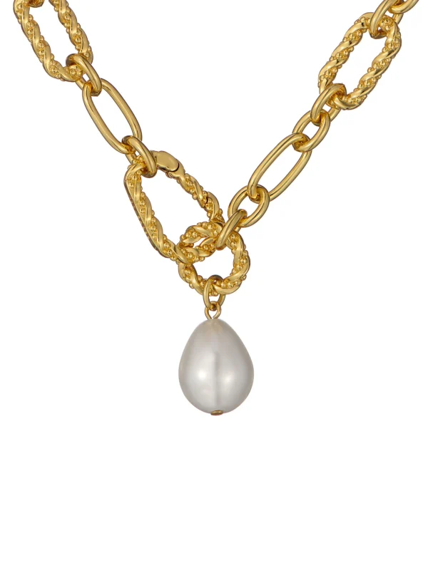 Timora Twisted Pearl Pendant Necklace